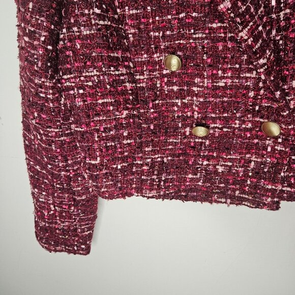 REVOLVE Red Tweed Ski Jacket - Picture 4 of 11